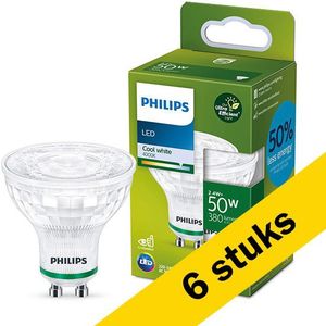 6x Philips GU10 LED spot | Ultra Efficient | 4000K | 2.1W (50W)