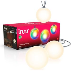 Innr Outdoor Smart Globe Light | Colour | Basisset (3 stuks, 4.6W, RGB + 1800-6500K)