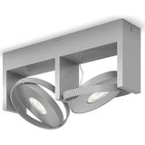 Philips Led opbouwspot | Rond | myLiving Particon | Aluminium | 2x GU10 fitting