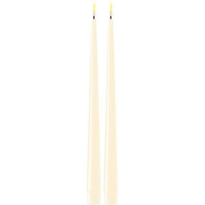 Deluxe Homeart - Led Dinerkaars Crème 2.2 x 28 cm (2 Shiny Dinner Candles)