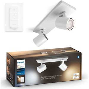 Philips Hue Runner Opbouwspot | Wit | 2 spots | White Ambiance | incl. dimmer switch