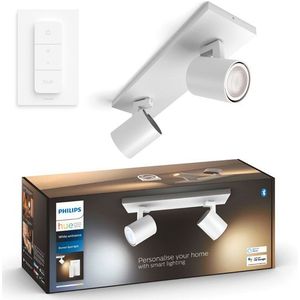 Philips Hue Runner 2-Spot opbouwspot White Ambiance Wit + dimmer