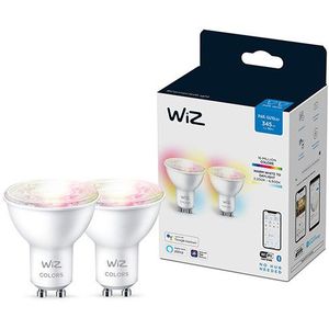 WiZ Colors Slimme GU10 led spot RGB + 2200-6500K 4.8W (50W) 2 stuks