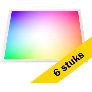 6x Led paneel 30x30 cm | RGB + 3000-6500K | 18W