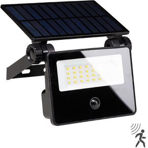 Solar schijnwerper met sensor | 4000K | IP54 | Zwart | 4.4W