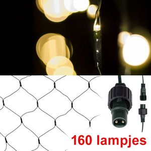Netverlichting 2 x 1 m uitbreiding | extra warm wit | 160 lampjes