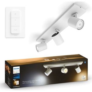 Philips Hue Runner Opbouwspot | Wit | 3 spots | White Ambiance | incl. dimmer switch