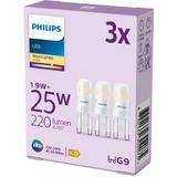 Philips LED Capsule - 25 W - G9 - Warmwit licht - 3 stuks