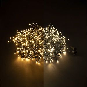 Koppelbare clusterverlichting 5,6 meter | extra warm wit en warm wit | 768 lampjes
