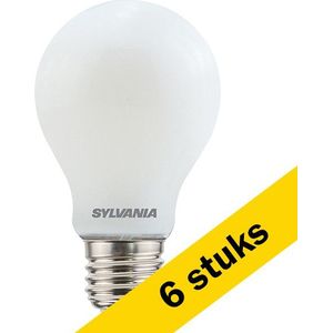 6x Sylvania LED lamp E27 | Peer A60 | Mat |  2700K | Dimbaar | 9W (75W)