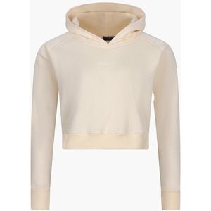 Varsity Crop Hoodie I Cream