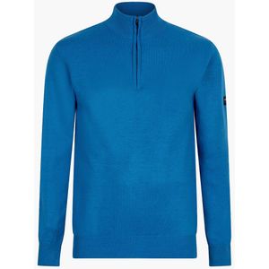 Luxury Zip Sweater I Cyan Blue