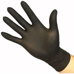 Ro.ial nitril handschoenen zwart S 100 st – AQL 15,