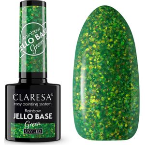 Claresa - Rainbow Jello Base Coat - Smaragd Groen - 5ml - Semi-transparante Nagellak