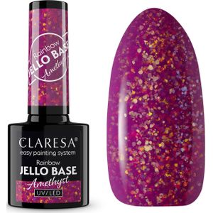 Claresa - Rainbow Jello Base Coat - Amethyst - 5ml - Semi-transparante Nagellak