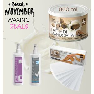 Black November Wax Deal: Striphars Amandel 800 ml + 100 strips en 100 spatels