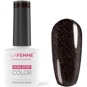 La Femme H409 gel polish – chocolade glitter nagellak 8g