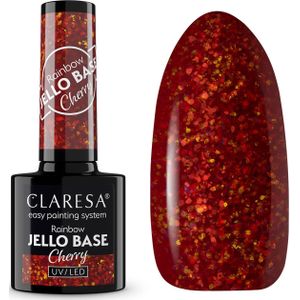 Claresa - Rainbow Jello Base Coat - Donker Kersenrood - 5ml - Nagellak