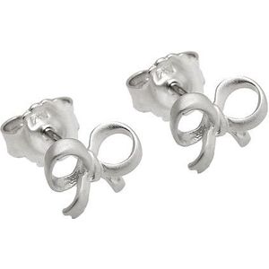 SIGO Ohrstecker, Schleife rhodiniert, Silber 925