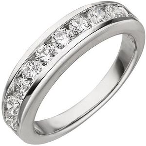 SIGO Damen Ring 925 Sterling Silber 9 Zirkonia Silberring
