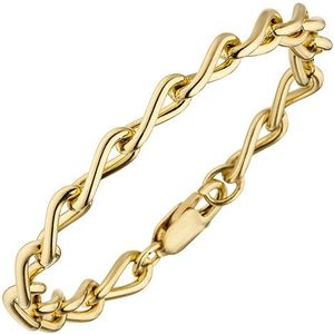 SIGO Panzerarmband 925 Silber gold vergoldet 19 cm Armband