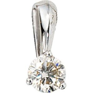SIGO Anhänger 585 Gold Weißgold 1 Diamant Brillant 0,25ct. Solitär Diamantanhänger