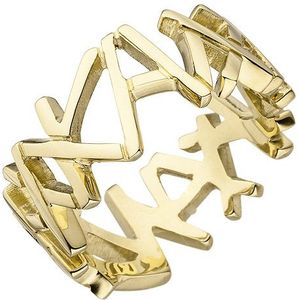 SIGO Damen Ring breit 585 Gold Gelbgold Goldring