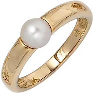 SIGO Damen Ring 585 Gold Gelbgold 1 Süßwasser Perle Goldring Perlenring