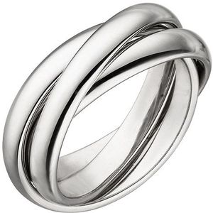 SIGO Damen Ring verschlungen aus 3 Ringen 925 Sterling Silber