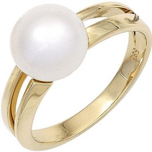 SIGO Damen Ring 585 Gold Gelbgold 1 Süßwasser Perle Goldring Perlenring