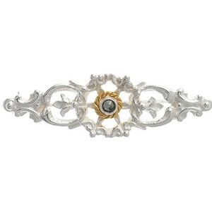 SIGO Brosche 925 Silber Trachtenschmuck Zirkonia anthrazit