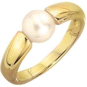SIGO Damen Ring 333 Gold Gelbgold 1 Süßwasser Perle Goldring Perlenring