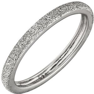 SIGO Damen Ring schmal 925 Sterling Silber mit Struktur Silberring