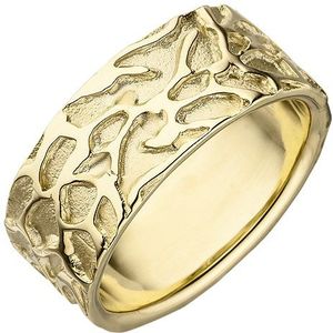 SIGO Damen Ring breit 585 Gold Gelbgold teil matt Goldring