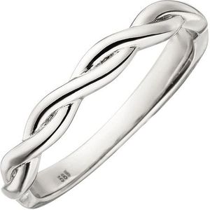 SIGO Damen Ring geflochten 585 Gold Weißgold Weißgoldring