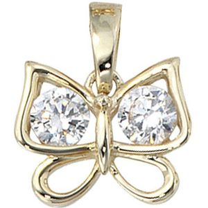 SIGO Anhänger Schmetterling 333 Gold Gelbgold 2 Zirkonia