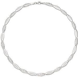 SIGO Collier Halskette 925 Sterling Silber gehämmert 45 cm Kette Silberkette