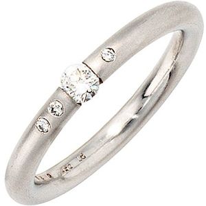 SIGO Damen Ring 950 Platin 4 Diamanten Brillanten 0,20ct. Platinring