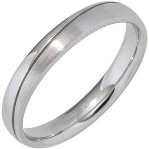 SIGO Partner Ring 925 Sterling Silber rhodiniert mattiert Silberring