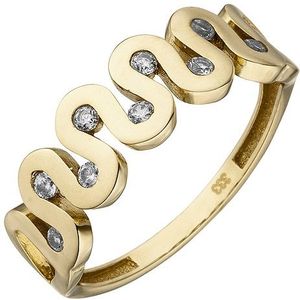 SIGO Damen Ring 333 Gold Gelbgold 9 Zirkonia Goldring
