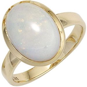 SIGO Damen Ring 585 Gold Gelbgold 1 Opal Goldring