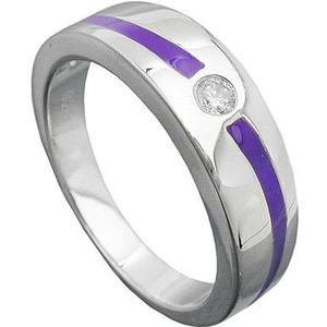 SIGO Ring, lila, mit Zirkonia, Silber 925