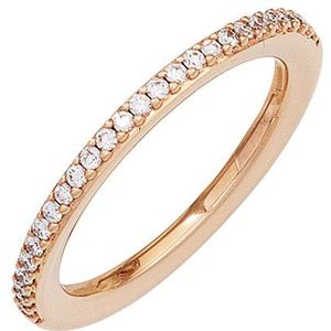 SIGO Damen Ring 585 Gold Rotgold 26 Diamanten Brillanten Diamantring Rotgoldring