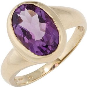 SIGO Damen Ring 585 Gold Gelbgold 1 Amethyst lila violett Goldring