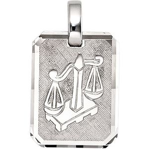 SIGO Anhänger Sternzeichen Waage 925 Sterling Silber matt Sternzeichenanhänger