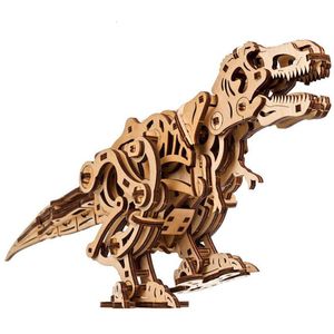 Ugears Tyrannosaurus Rex Wooden Mechanical Model Goud