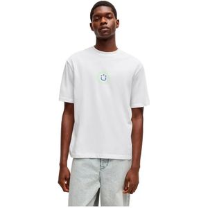 Hugo Blue Napoka 01 T-shirt Met Korte Mouwen