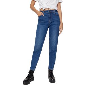 Pieces Kesia Mom High Waist Ankle Jeans Blauw S Vrouw