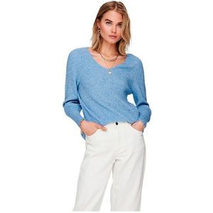 Only Atia Cuff V Neck Sweater Blauw XL Vrouw