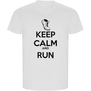 Kruskis Keep Calm And Run Eco Short Sleeve T-shirt Wit M Man